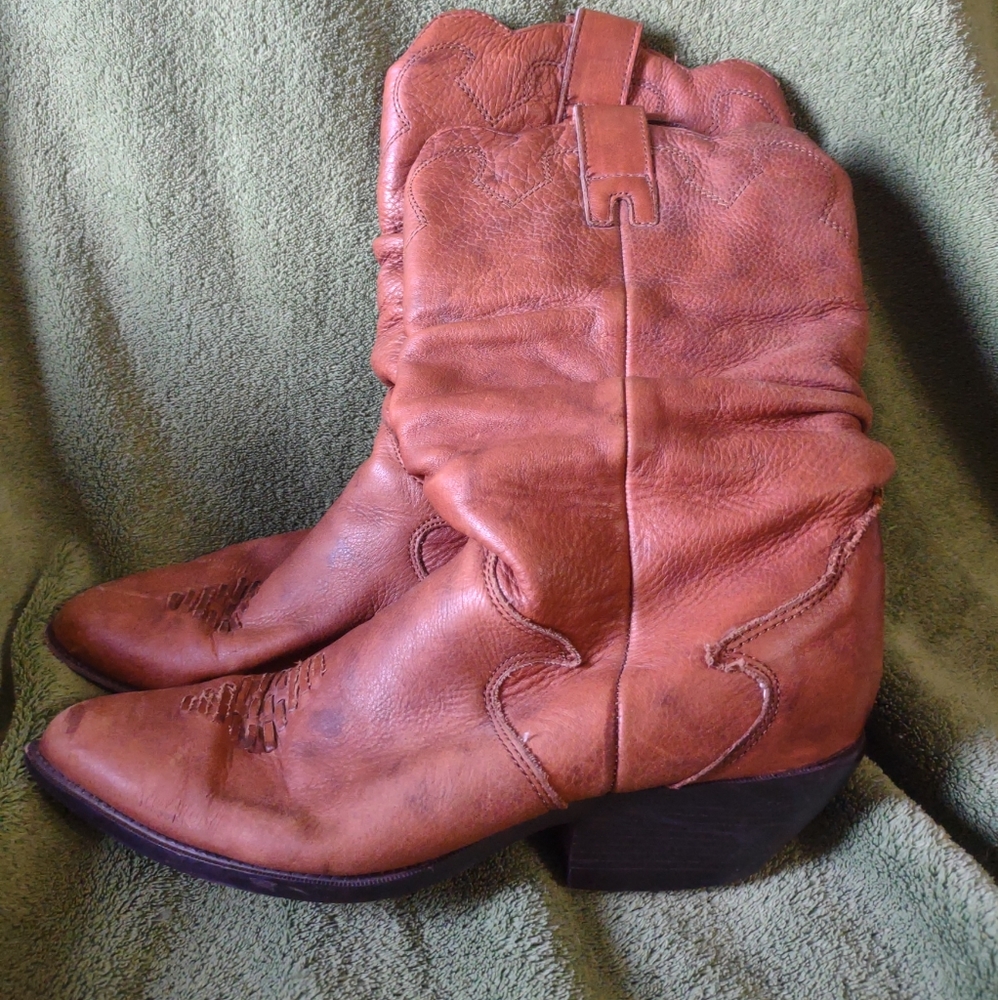 Women's Zodiac Cowboy Boots Size 8m 450 Hug Acorn